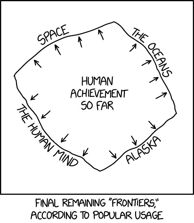 Star Trek V is a small part of the space frontier, but it's been a while since that movie came out so I assume we've finished exploring it by now.