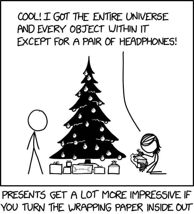 Wow, rude of you to regift literally every gift that you or anyone else has ever received.