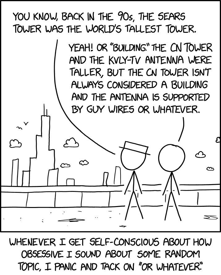 Oh yeah, I didn't even know they renamed it the Willis Tower in 2009, because I know a normal amount about skyscrapers.